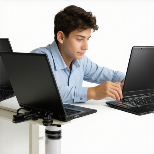 Student comparing budget laptops and Chromebooks Student comparing budget laptops and Chromebooks for back-to-school 2024