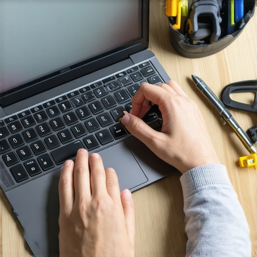 Student maintaining a Chromebook for long-term use Close-up of a student cleaning and updating their Chromebook to ensure optimal performance.