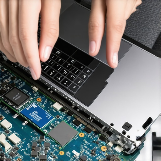 Student upgrading internal components of a budget laptop for improved performance.