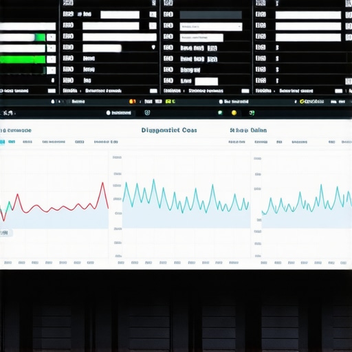 A laptop displaying system diagnostics and hardware information during maintenance.