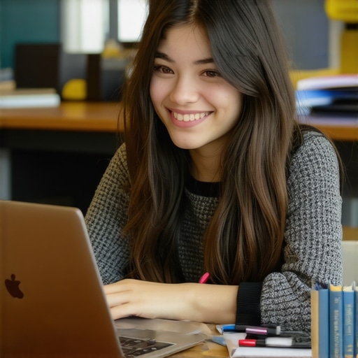 Student working on a budget Chromebook during class