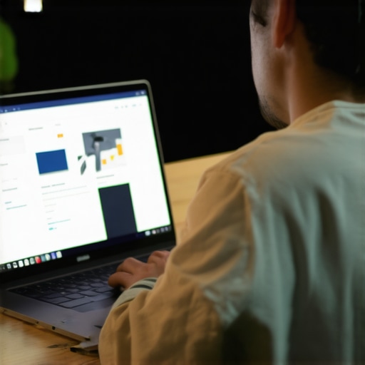 Student maintaining their laptop Student performing laptop maintenance with cleaning and software tools